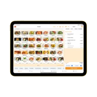 Schermata gestionale iPratico Eat su iPad: cassa e menu prodotti